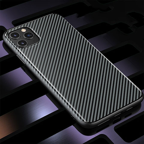 Funda Silicona Carcasa Goma Twill Y01 para Apple iPhone 11 Pro Max Negro