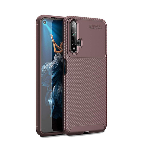 Funda Silicona Carcasa Goma Twill Y01 para Huawei Honor 20 Marron