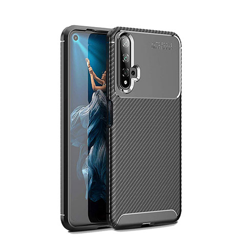 Funda Silicona Carcasa Goma Twill Y01 para Huawei Nova 5T Negro