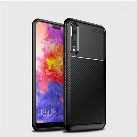 Funda Silicona Carcasa Goma Twill Y01 para Huawei P20 Pro Negro