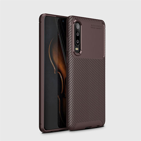 Funda Silicona Carcasa Goma Twill Y01 para Huawei P30 Marron