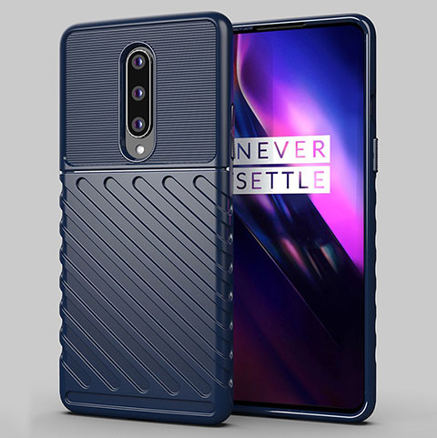 Funda Silicona Carcasa Goma Twill Y01 para OnePlus 8 Azul