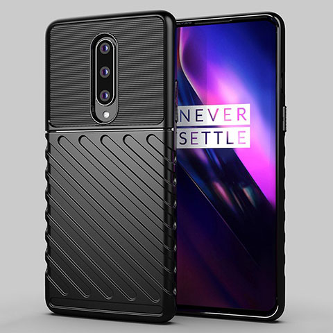 Funda Silicona Carcasa Goma Twill Y01 para OnePlus 8 Negro