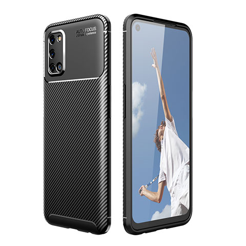 Funda Silicona Carcasa Goma Twill Y01 para Oppo A72 Negro