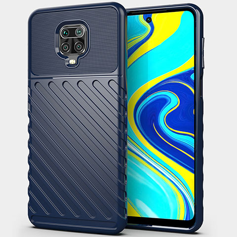 Funda Silicona Carcasa Goma Twill Y01 para Xiaomi Redmi Note 9 Pro Azul