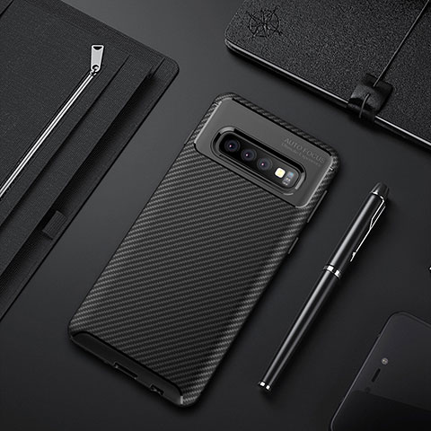 Funda Silicona Carcasa Goma Twill Y02 para Samsung Galaxy S10 Plus Negro