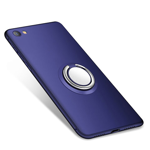 Funda Silicona Carcasa Ultrafina Goma con Anillo de dedo Soporte para Xiaomi Redmi Note 5A Standard Edition Azul