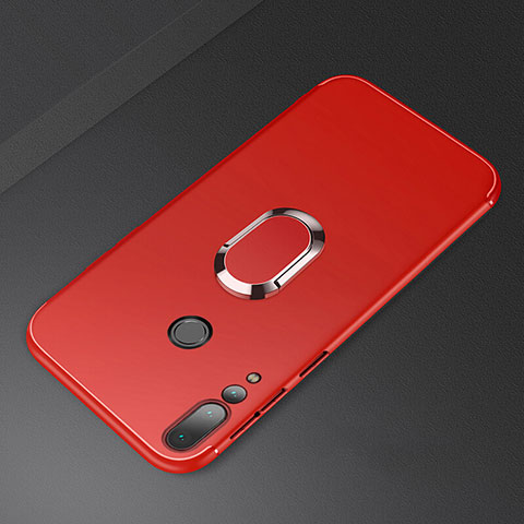 Funda Silicona Carcasa Ultrafina Goma con Magnetico Anillo de dedo Soporte A01 para Huawei Nova 4 Rojo