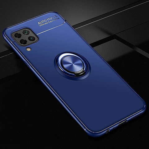 Funda Silicona Carcasa Ultrafina Goma con Magnetico Anillo de dedo Soporte para Huawei P40 Lite Azul