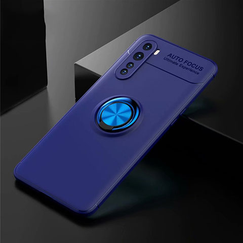 Funda Silicona Carcasa Ultrafina Goma con Magnetico Anillo de dedo Soporte para OnePlus Nord Azul