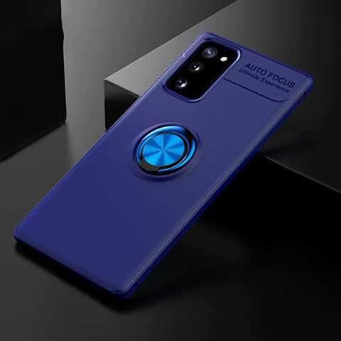 Funda Silicona Carcasa Ultrafina Goma con Magnetico Anillo de dedo Soporte para Samsung Galaxy S20 FE ((2022)) 5G Azul