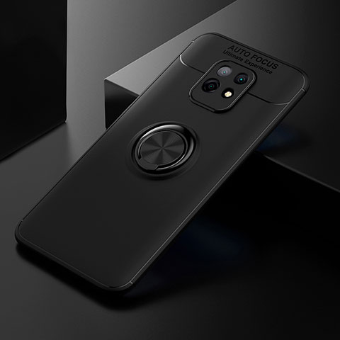 Funda Silicona Carcasa Ultrafina Goma con Magnetico Anillo de dedo Soporte SD2 para Xiaomi Redmi 10X 5G Negro