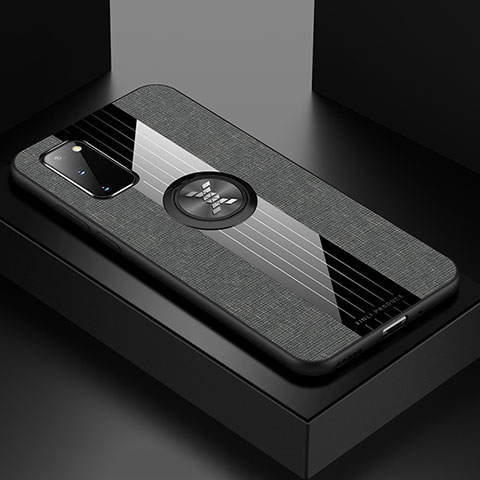 Funda Silicona Carcasa Ultrafina Goma con Magnetico Anillo de dedo Soporte X01L para Samsung Galaxy S20 5G Gris