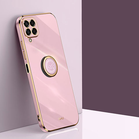 Funda Silicona Carcasa Ultrafina Goma con Magnetico Anillo de dedo Soporte XL1 para Samsung Galaxy M33 5G Rosa