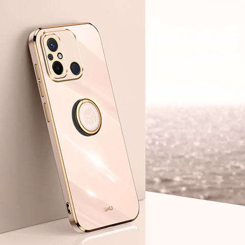 Funda Silicona Carcasa Ultrafina Goma con Magnetico Anillo de dedo Soporte XL1 para Xiaomi Poco C55 Oro