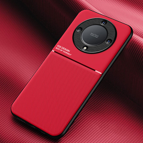 Funda Silicona Carcasa Ultrafina Goma con Magnetico para Huawei Honor Magic5 Lite 5G Rojo