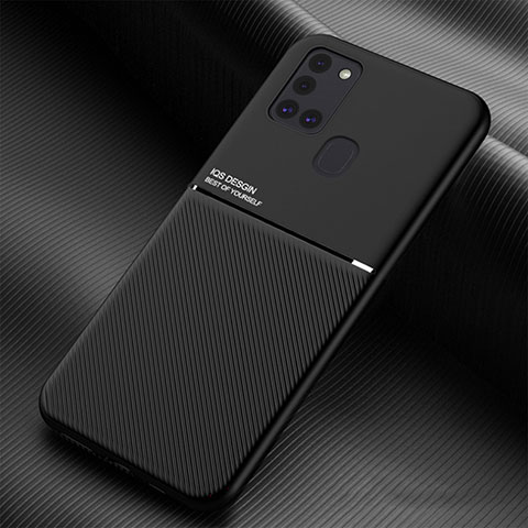 Funda Silicona Carcasa Ultrafina Goma con Magnetico para Samsung Galaxy A21s Negro