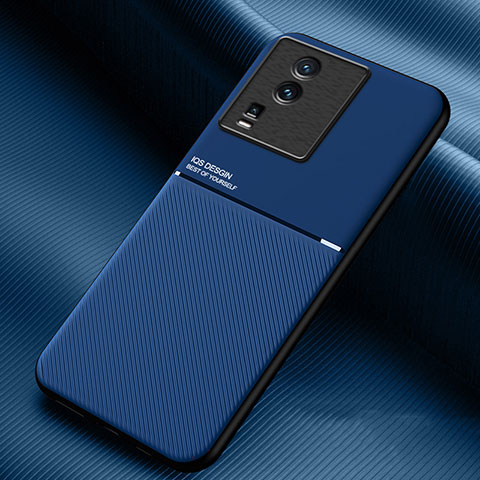 Funda Silicona Carcasa Ultrafina Goma con Magnetico para Vivo iQOO Neo7 5G Azul