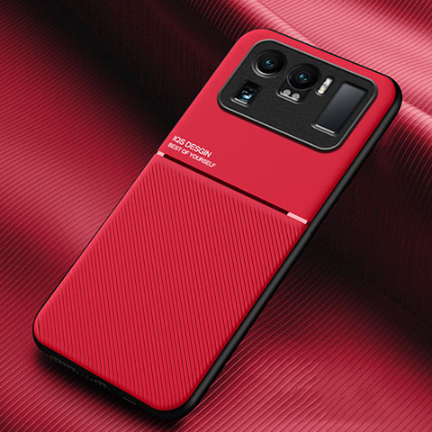 Funda Silicona Carcasa Ultrafina Goma con Magnetico para Xiaomi Mi 11 Ultra 5G Rojo