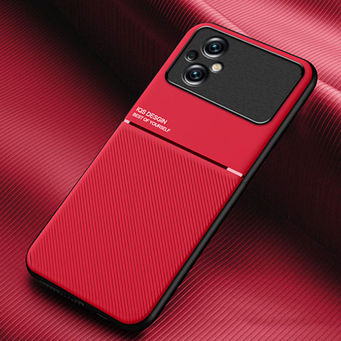 Funda Silicona Carcasa Ultrafina Goma con Magnetico para Xiaomi Poco M5 4G Rojo