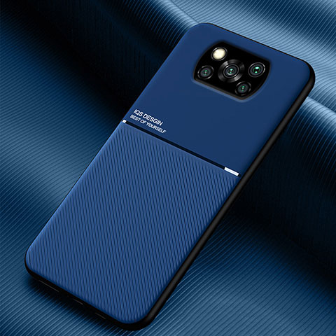 Funda Silicona Carcasa Ultrafina Goma con Magnetico para Xiaomi Poco X3 NFC Azul