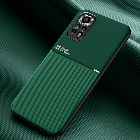 Funda Silicona Carcasa Ultrafina Goma con Magnetico para Xiaomi Redmi Note 11 4G (2022) Verde