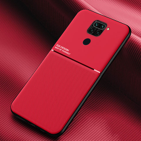 Funda Silicona Carcasa Ultrafina Goma con Magnetico para Xiaomi Redmi Note 9 Rojo