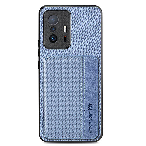 Funda Silicona Carcasa Ultrafina Goma con Magnetico S01D para Xiaomi Mi 11T Pro 5G Azul