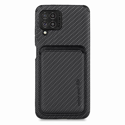 Funda Silicona Carcasa Ultrafina Goma con Magnetico S02D para Samsung Galaxy F62 5G Negro