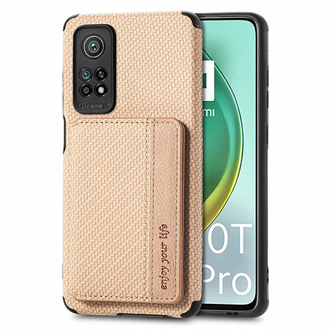 Funda Silicona Carcasa Ultrafina Goma con Magnetico S02D para Xiaomi Mi 10T 5G Oro