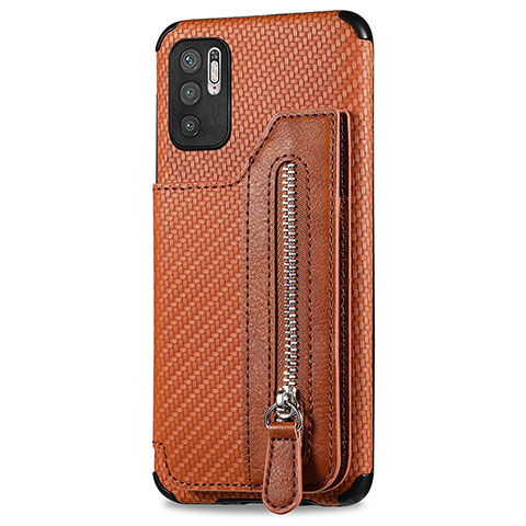 Funda Silicona Carcasa Ultrafina Goma con Magnetico S02D para Xiaomi Redmi Note 11 SE 5G Marron