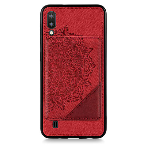 Funda Silicona Carcasa Ultrafina Goma con Magnetico S03D para Samsung Galaxy M10 Rojo
