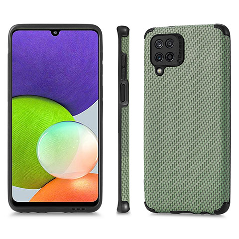 Funda Silicona Carcasa Ultrafina Goma con Magnetico S03D para Samsung Galaxy M32 4G Verde