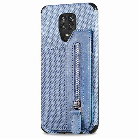 Funda Silicona Carcasa Ultrafina Goma con Magnetico S03D para Xiaomi Redmi Note 9S Azul