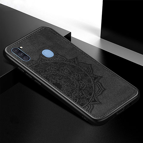 Funda Silicona Carcasa Ultrafina Goma con Magnetico S04D para Samsung Galaxy A11 Negro