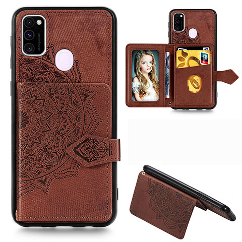 Funda Silicona Carcasa Ultrafina Goma con Magnetico S05D para Samsung Galaxy M30s Marron