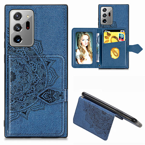 Funda Silicona Carcasa Ultrafina Goma con Magnetico S05D para Samsung Galaxy Note 20 Ultra 5G Azul