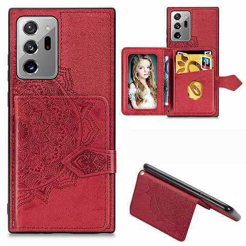 Funda Silicona Carcasa Ultrafina Goma con Magnetico S05D para Samsung Galaxy Note 20 Ultra 5G Rojo