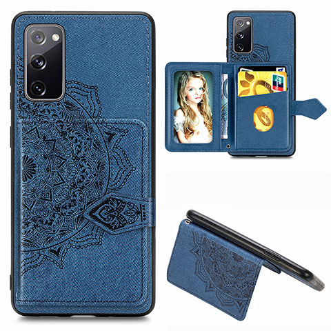 Funda Silicona Carcasa Ultrafina Goma con Magnetico S05D para Samsung Galaxy S20 FE (2022) 5G Azul