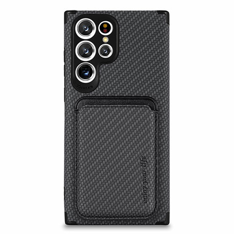 Funda Silicona Carcasa Ultrafina Goma con Magnetico S05D para Samsung Galaxy S21 Ultra 5G Negro