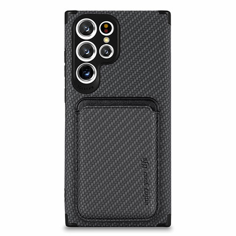Funda Silicona Carcasa Ultrafina Goma con Magnetico S05D para Samsung Galaxy S22 Ultra 5G Negro