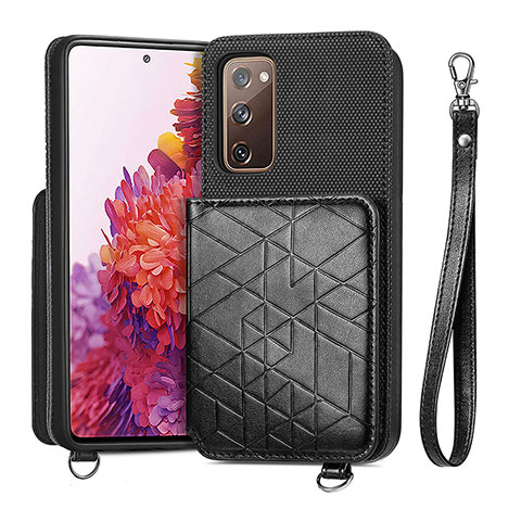 Funda Silicona Carcasa Ultrafina Goma con Magnetico S08D para Samsung Galaxy S20 FE 5G Negro