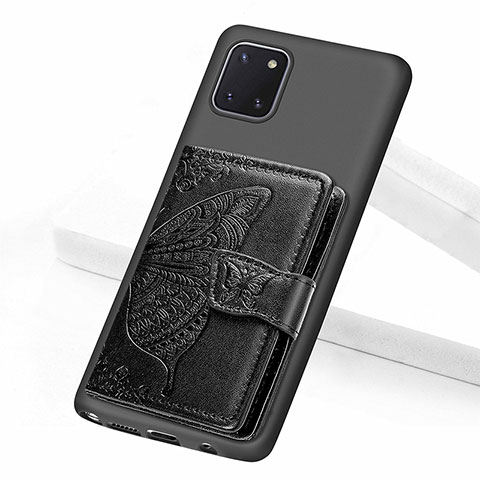 Funda Silicona Carcasa Ultrafina Goma con Magnetico S09D para Samsung Galaxy M60s Negro