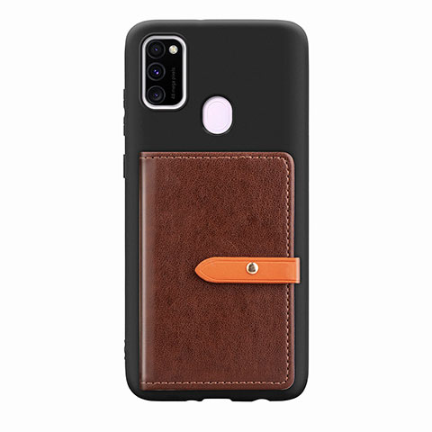 Funda Silicona Carcasa Ultrafina Goma con Magnetico S11D para Samsung Galaxy M30s Marron