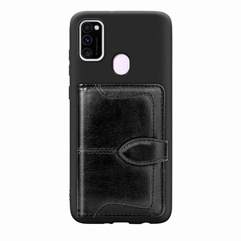 Funda Silicona Carcasa Ultrafina Goma con Magnetico S12D para Samsung Galaxy M30s Negro