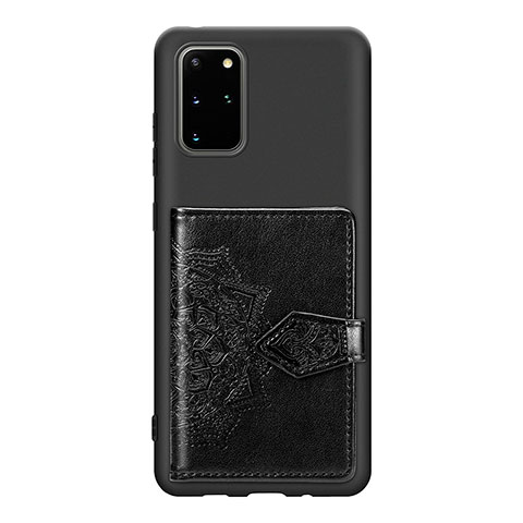 Funda Silicona Carcasa Ultrafina Goma con Magnetico S13D para Samsung Galaxy S20 Plus Negro