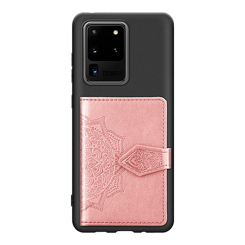 Funda Silicona Carcasa Ultrafina Goma con Magnetico S13D para Samsung Galaxy S20 Ultra 5G Morado