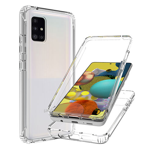 Funda Silicona Carcasa Ultrafina Transparente Goma Frontal y Trasera 360 Grados Gradiente JX1 para Samsung Galaxy M40S Claro