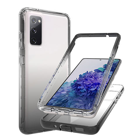 Funda Silicona Carcasa Ultrafina Transparente Goma Frontal y Trasera 360 Grados Gradiente JX1 para Samsung Galaxy S20 Lite 5G Negro