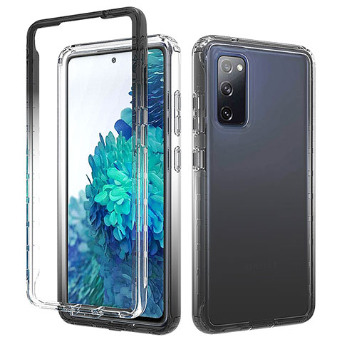 Funda Silicona Carcasa Ultrafina Transparente Goma Frontal y Trasera 360 Grados Gradiente para Samsung Galaxy S20 FE (2022) 5G Gris Oscuro